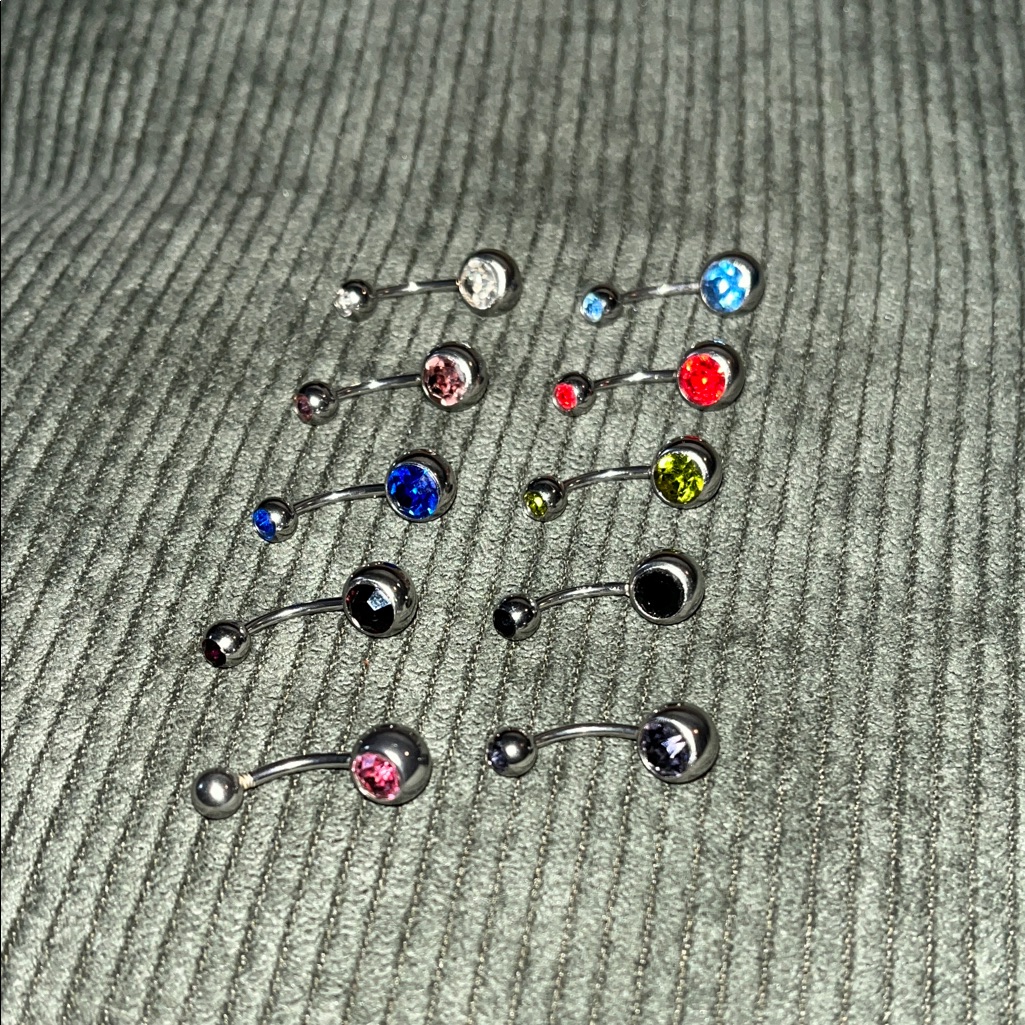 Colorful Belly Button Rings Set